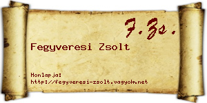 Fegyveresi Zsolt névjegykártya
